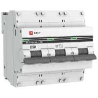 Автоматический выключатель EKF ВА 47-100 3P (C) 10kA 50 А mcb47100-3-50C-pro