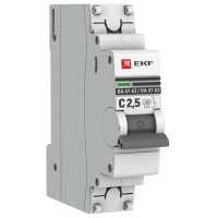 Автоматический выключатель EKF ВА 47-63 1P (C) 4.5kA 2.5 А mcb4763-1-2.5C-pro