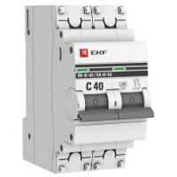 Автоматический выключатель EKF ВА 47-63 2P (C) 4.5kA 40 А mcb4763-2-40C-pro