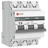 Автоматический выключатель EKF ВА 47-63 3P (C) 4.5kA 6 А mcb4763-3-06C-pro