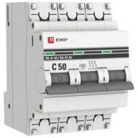 Автоматический выключатель EKF ВА 47-63 3P (C) 6kA 50 А mcb4763-6-3-50C-pro