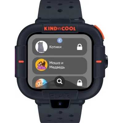 смарт часы Elari KidPhone Маша и Медведь Black
