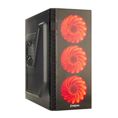 корпус Exegate EVO-7215 Black-Red Light 700W