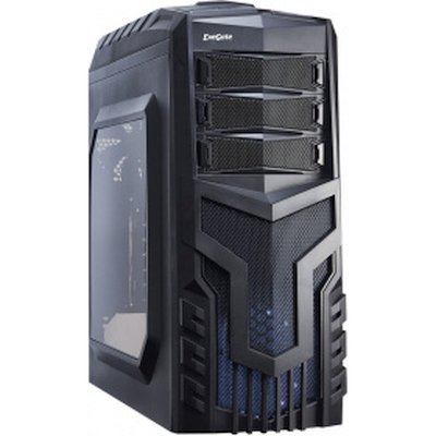 корпус Exegate EVO-8203N Black-Blue Light 600W