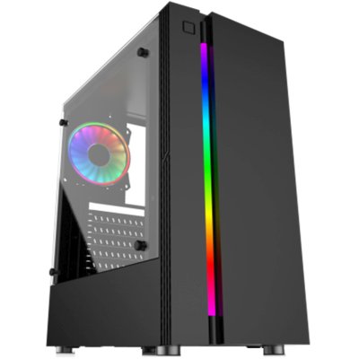 корпус ExeGate EVO-9201 Black-RGB Light 700W