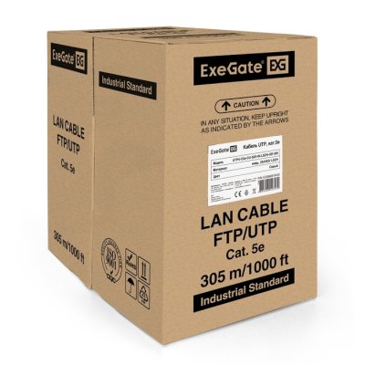 витая пара ExeGate UTP4-C5e-CU-S25-IN-LSZH-GR-305 EX289281RUS