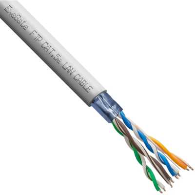 Витая пара ExeGate FUTP4-C5e-CCA-S24-IN-PVC-GY-100 EX281812RUS
