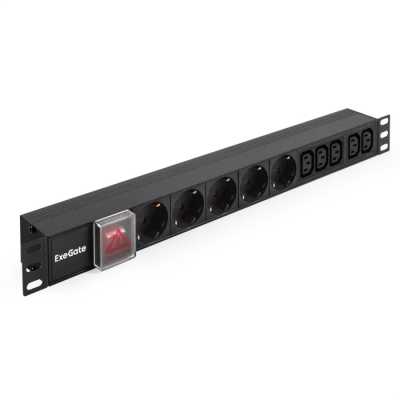 Блок розеток ExeGate ServerPro PDU-19H008 Al-5C135S-C14-SW