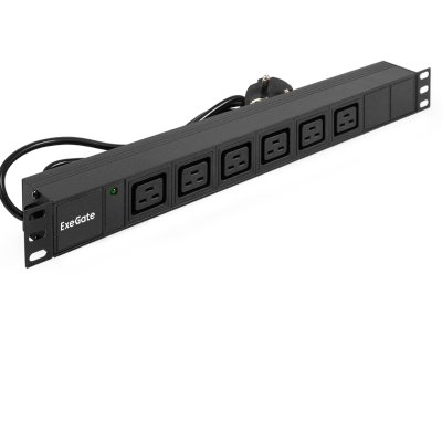 Блок розеток ExeGate ServerPro PDU-19H013 Al-6C19-EU3CU-SW
