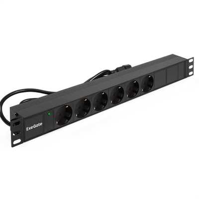 Блок розеток ExeGate ServerPro PDU-19H604 Al-6S-C14-2.5