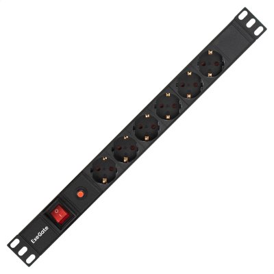 Блок розеток ExeGate ServerPro PDU-19H606 Al-6S-EU2CU-SW-O