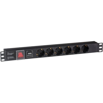 блок розеток ExeGate ServerPro PDU-19H607 Al-6S-C14-SW-SPD1