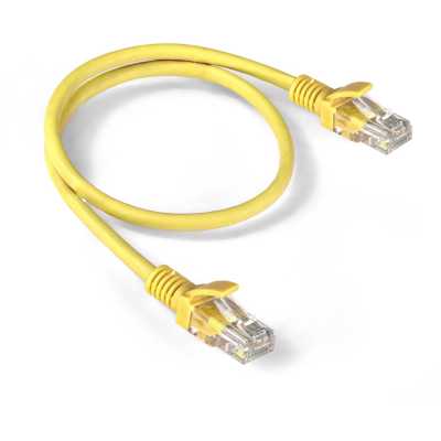 Патч-корд ExeGate UTP-RJ45-RJ45-5e-0,5M-LSZH-YL EX286376RUS