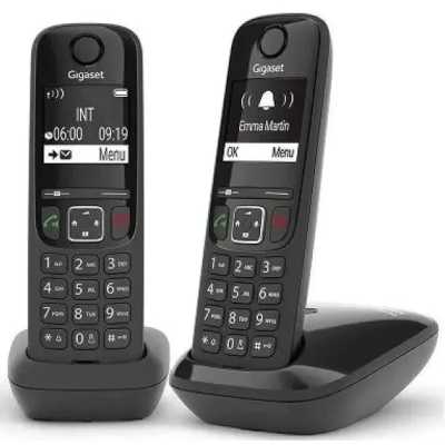 Радиотелефон Gigaset AS690 Duo Black