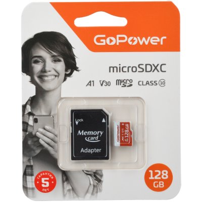 Карта памяти GoPower 128GB 00-00025682