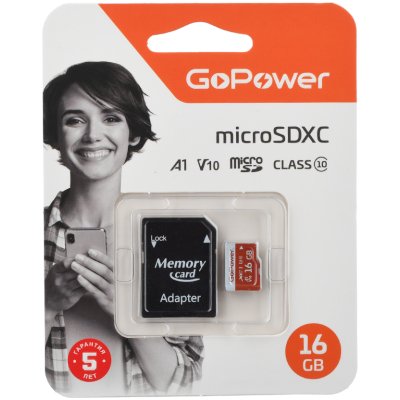 Карта памяти GoPower 16GB 00-00025678