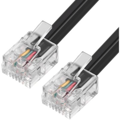Кабель телефонный Greenconnect GCR-TP6P4C2-5.0m