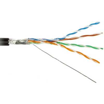 Витая пара Hyperline FUTP4R-C5E-S24-OUT-PE-BK-500