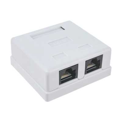 Розетка компьютерная Hyperline SB1-2-8P8C-C5e-WH