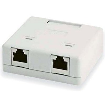 розетка компьютерная Hyperline SB2-2-8P8C-C5e-SH-WH