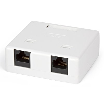 розетка компьютерная Hyperline SB2-2-8P8C-C6-WH