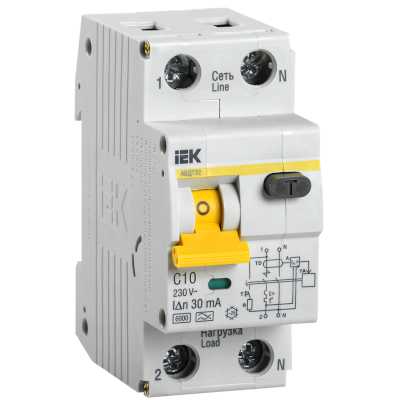 автоматический выключатель дифференциального тока IEK АВДТ32 C10 MAD22-5-010-C-30