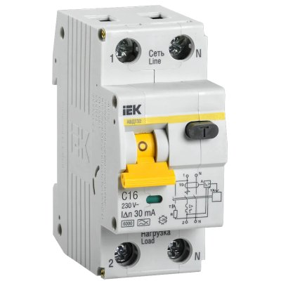 автоматический выключатель IEK АВДТ32 C16 MAD22-5-016-C-30