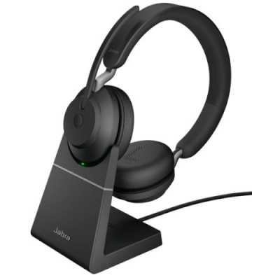 гарнитура Jabra Evolve2 65 USB-C MS Teams Stereo with Charging Stand Black 26599-999-889