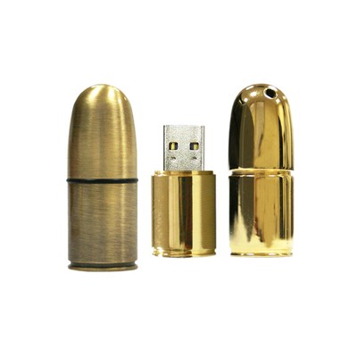 флешка Jet.A 2GB USB Flash Drive Bullet Gold