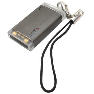 флешка Jet.A 4GB USB Flash Drive miniSpy metal grey