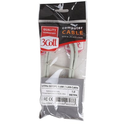патч-корд 3Cott 3C-UTP6-507DPC-1.0M