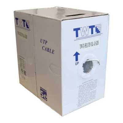 Витая пара Кабель информационный Lanmaster TWT-5EUTP-XL-LSZH кат.5E UTP 4 пары 24AWG LSZH внутренний 305м белый