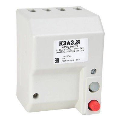 автоматический выключатель КЭАЗ АП50Б-3МТ-16А-10Iн-400AC-У3 107267