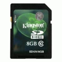 Карта памяти Kingston 8GB class10 SDHC SD10V-8GB