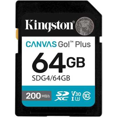 Карта памяти Kingston Canvas Go! Plus 64GB SDG4/64GB