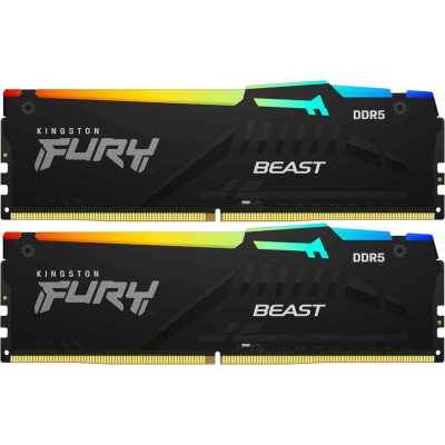 Оперативная память Kingston Fury Beast Black RGB KF556C40BBAK2-128