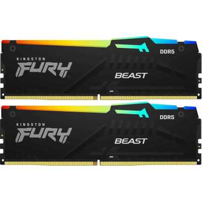 оперативная память Kingston Fury Beast Black RGB KF560C36BBE2AK2-64