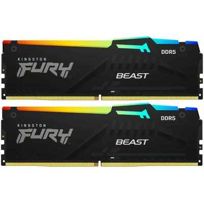 оперативная память Kingston Fury Beast Black RGB XMP KF564C32BBAK2-32