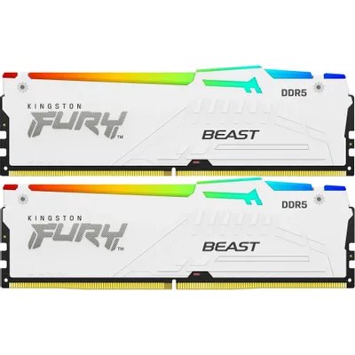 оперативная память Kingston Fury Beast White RGB XMP KF556C40BWAK2-32