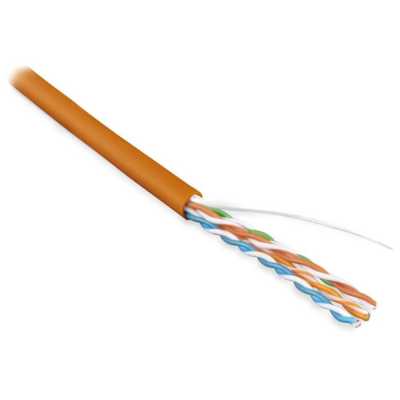 витая пара Кабель информационный Lanmaster LAN-5EUTP-PT-LSZH-OR кат.5E UTP 4 пары 24AWG LSZH внутренний 305м ор