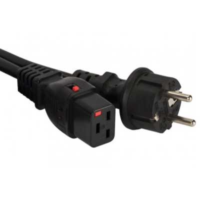 Кабель питания Lanmaster LAN-PP19/SH-0.5-BK
