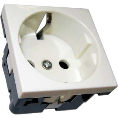 Розетка силовая Lanmaster NM-EL45x45-WH