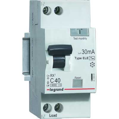 автомат дифференциальный Legrand RX3 2П 30 мА C 6 кА AC 40А 419403