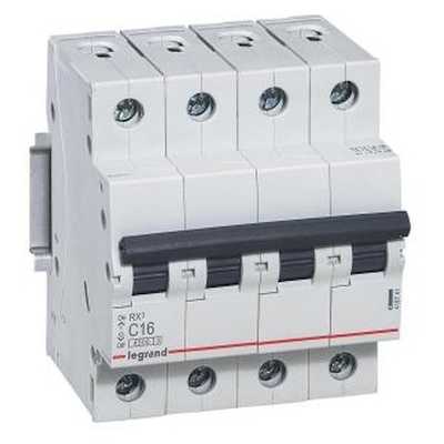 автоматический выключатель Legrand RX3 4P (C) 4.5kA 63А 419746