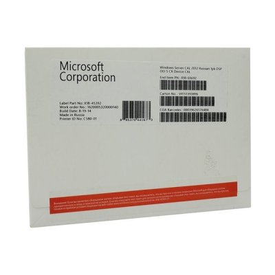 операционная система Microsoft Windows Server CAL 2012 R18-03692-L