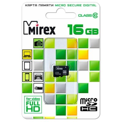 карта памяти Mirex 16GB 13612-MC10SD16
