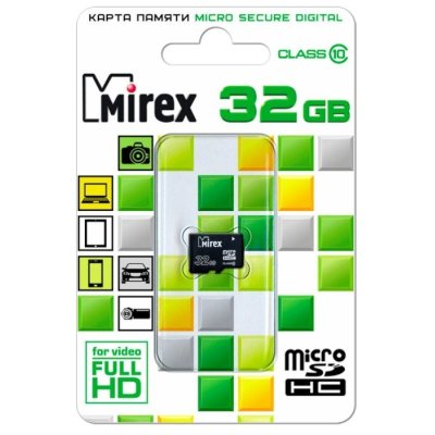 карта памяти Mirex 32GB 13612-MC10SD32