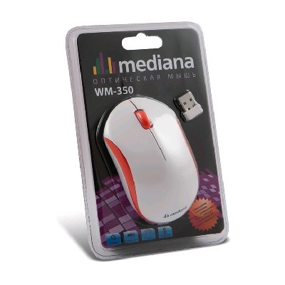 мышь Mediana WM-350 White/Red