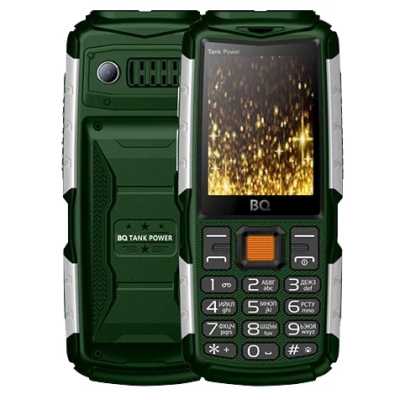 мобильный телефон BQ 2430 Tank Power Green-Silver