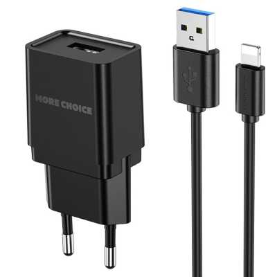 сетевое зарядное устройство More choice NC33i Black